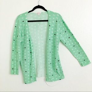 Merona Whale print light weight cardigan top
